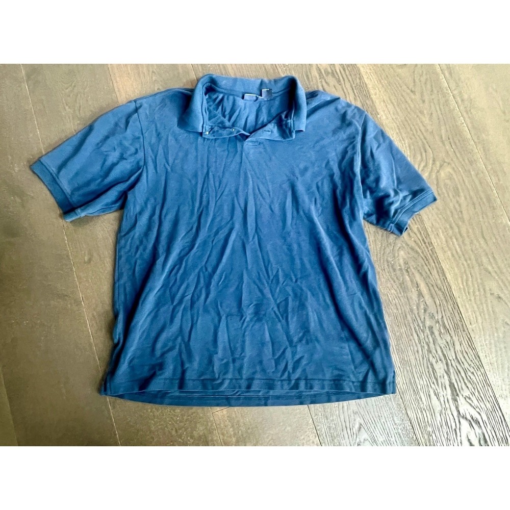 Polo Shirt men's basic‎ editions xl collared navy blue